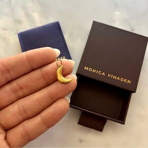 Monica Vinader 18ct Gold Vermeil Crescent Moon Pendant Charm